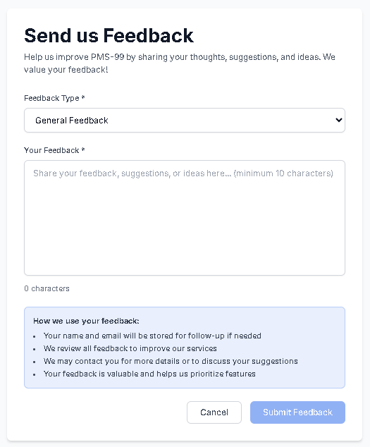 Feedback: ส่งข้อเสนอแนะและติดตามผล